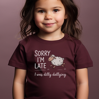 Dilly Dallying Sheep Toddler T Shirt - Heather Maroon