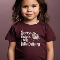 Sorry I Was Late Sheep Toddler T Shirt - Heather Maroon