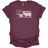 Usa Cow Farm - Heather Maroon