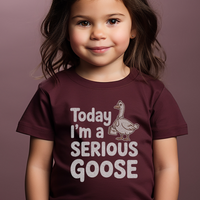 Today Im A Serious Goose Toddler - Heather Maroon