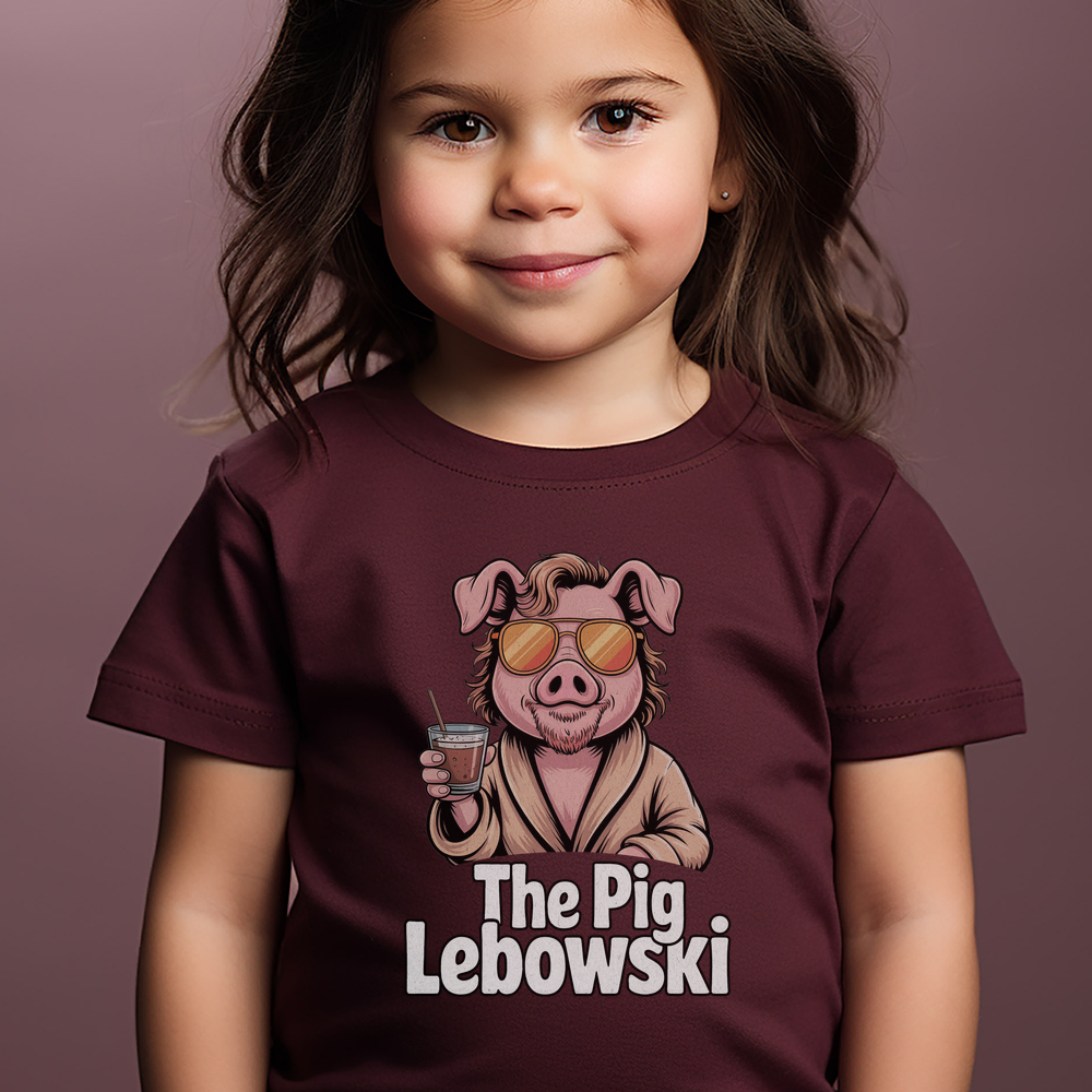 The Pig Lebowski Toddler - Heather Maroon