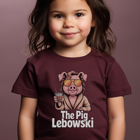 The Pig Lebowski Toddler - Heather Maroon