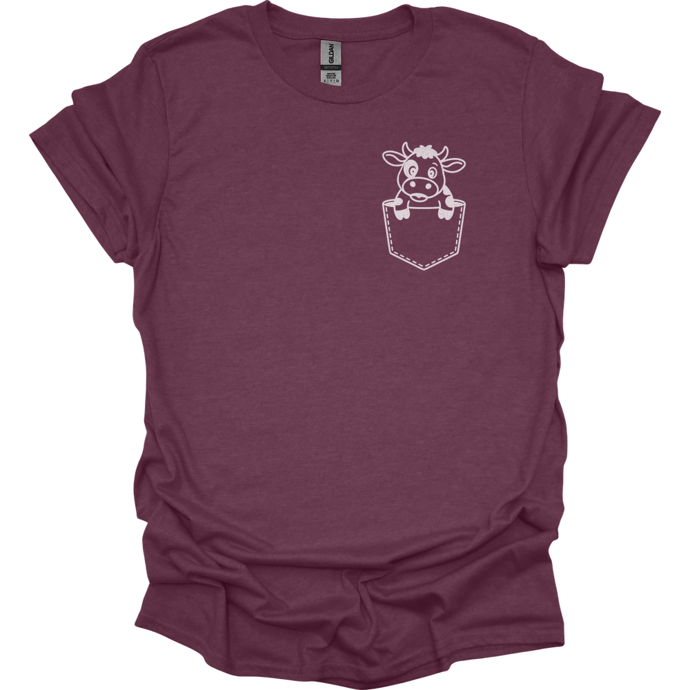 Cow In Pocket - Heather Maroon