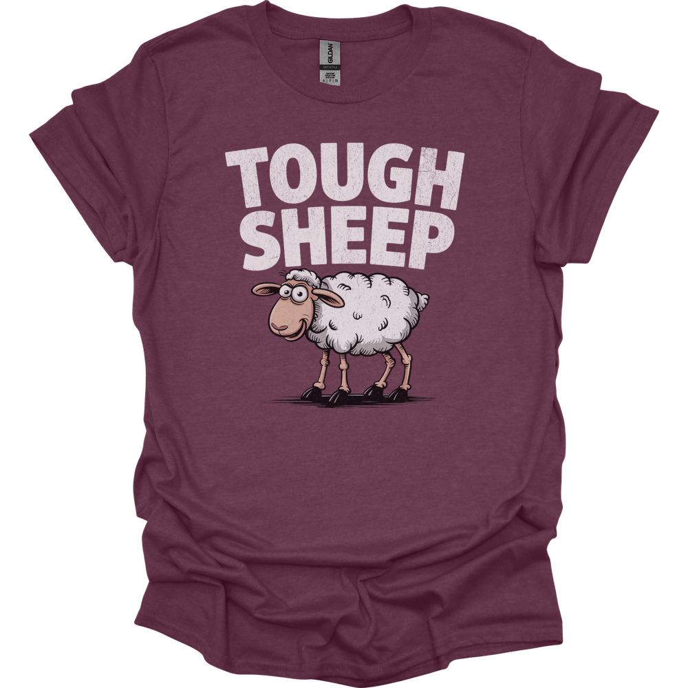 Funny Tough Sheep - Heather Maroon
