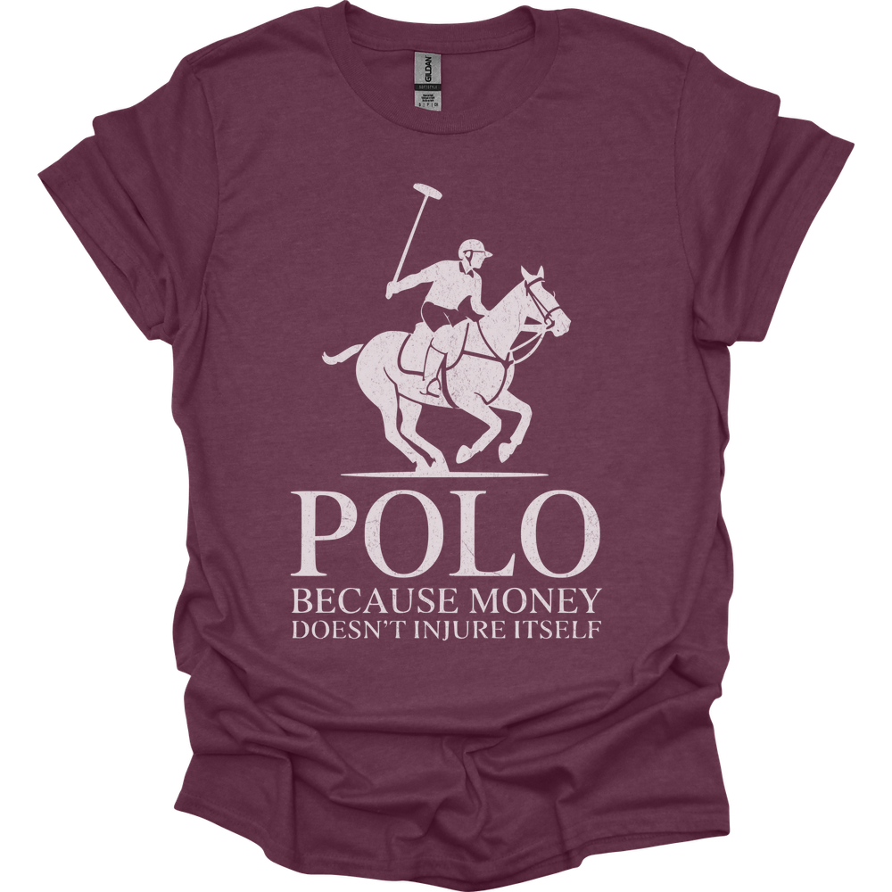 Polo Cause Money Doesnt Injure Itself - Heather Maroon