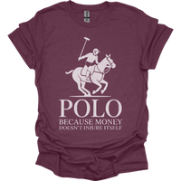 Polo Cause Money Doesnt Injure Itself - Heather Maroon