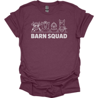 Barn Squad Adult Unisex Tee - Heather Maroon