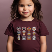 Barnyard Animals Toddler - Heather Maroon