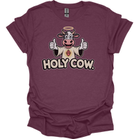 Holy Cow Adult - Heather Maroon