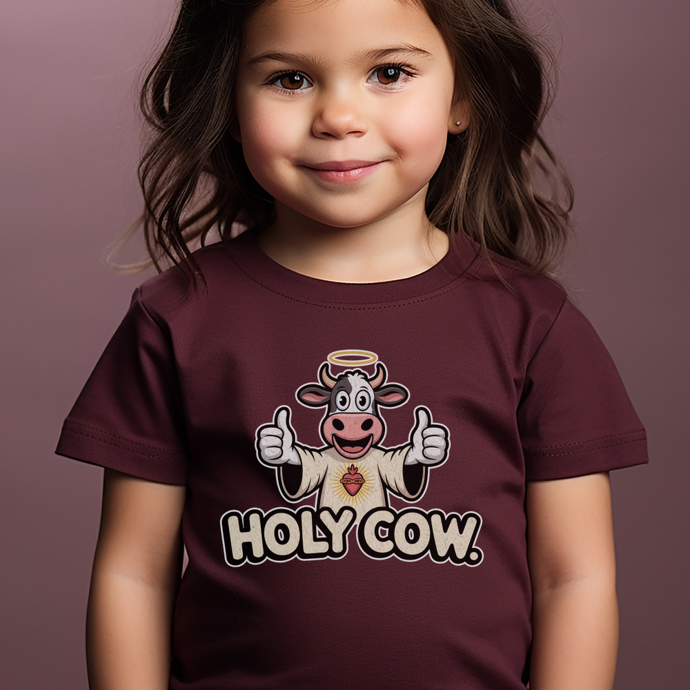 Holy Cow Toddler - Heather Maroon