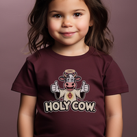 Holy Cow Toddler - Heather Maroon