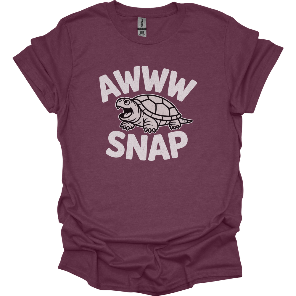 Aww Snapping Turtle Adult Dark - Heather Maroon