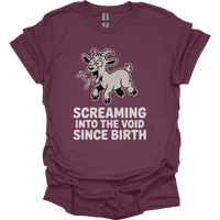 Screaming Into The Void Since Birth Adult Dark - Heather Maroon