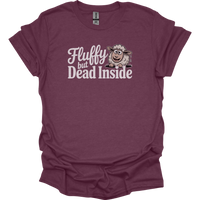 Fluffy But Dead Inside Adult Dark - Heather Maroon