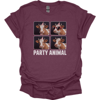 Party Animal Adult Dark - Heather Maroon
