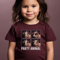 Party Animal Toddler Dark - Heather Maroon