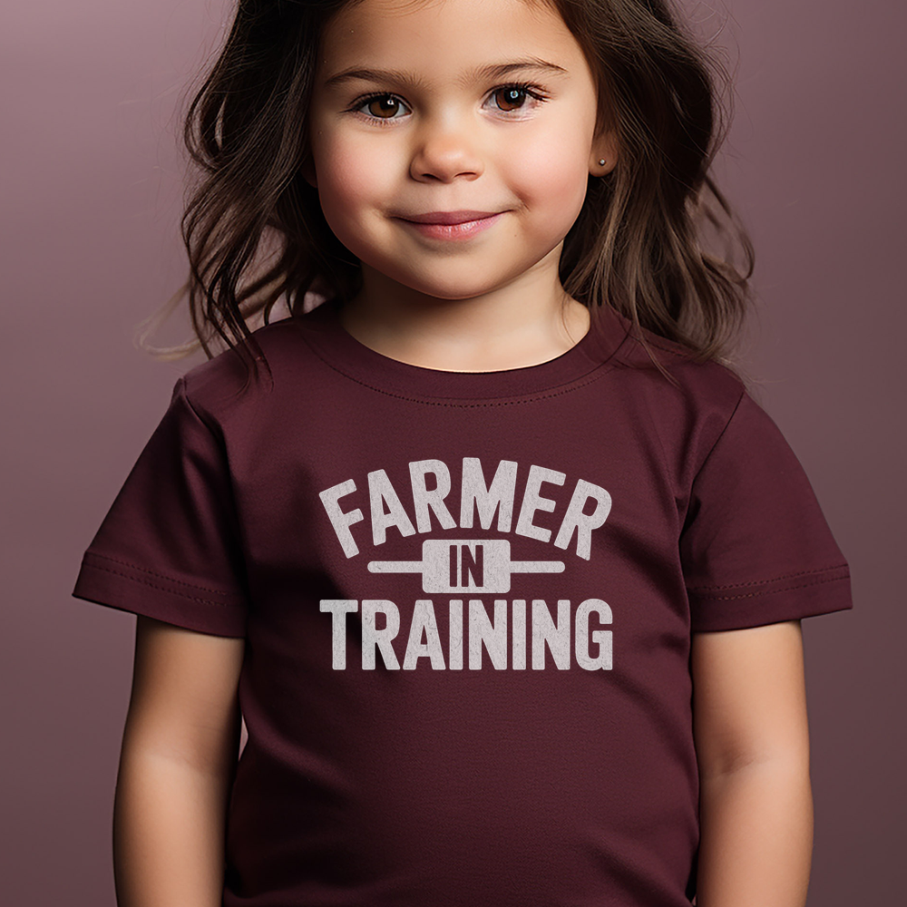Farmer In Training Toddler Dark - Heather Maroon