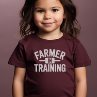 Farmer In Training Toddler Dark - Heather Maroon