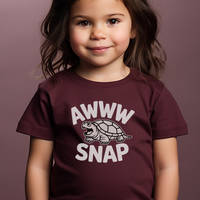 Awww Snapping Turtle Toddler Dark - Heather Maroon