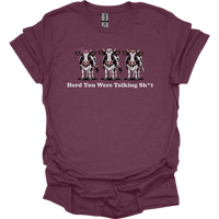Herd You Were Talking Cows - Heather Maroon