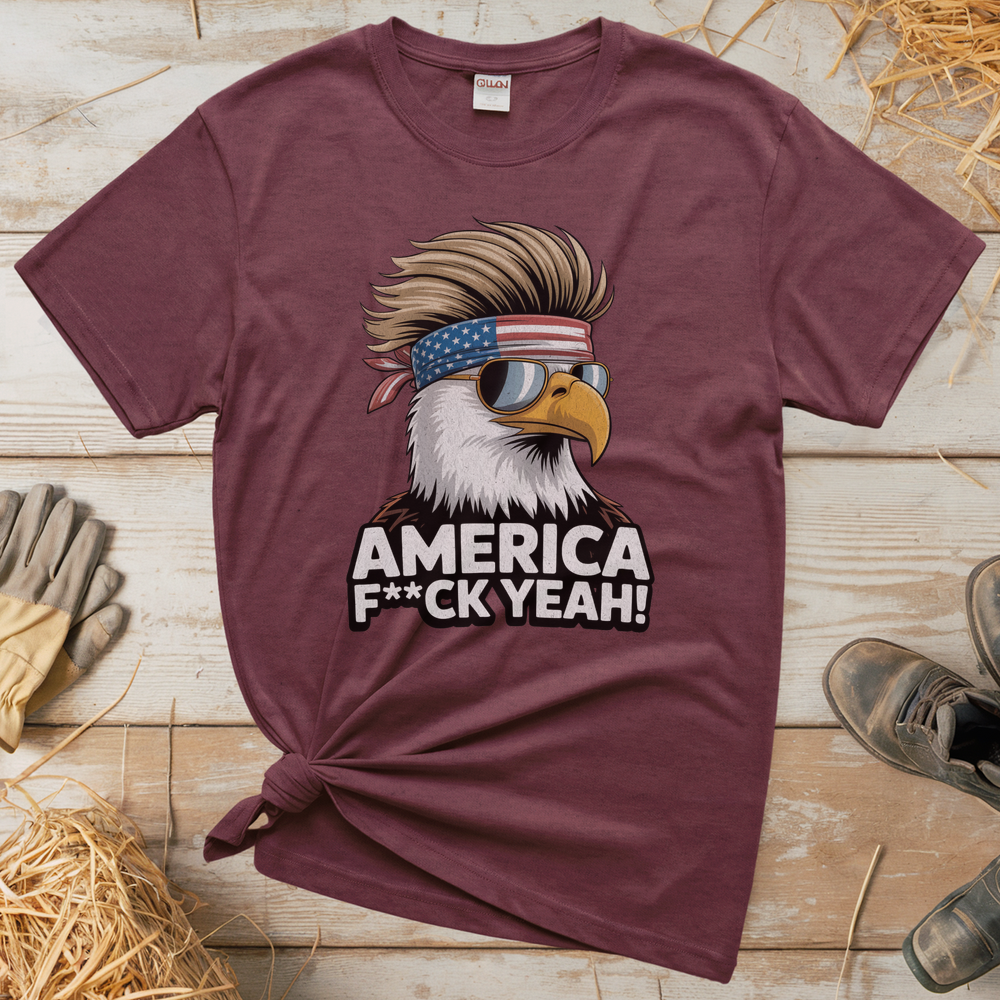 American Patirot Eagle (Adult Unisex T-Shirt) - Heather Maroon
