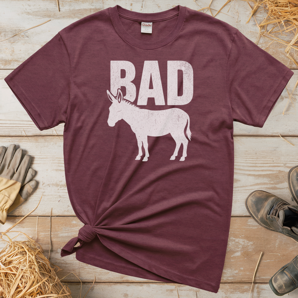 Bad Ass (Adult Unisex Tee) - Heather Maroon