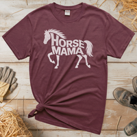 Horse Mama (Adult Unisex Tee) - Heather Maroon