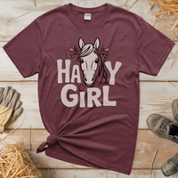 Hay Girl (Adult Unisex Tee) - Heather Maroon