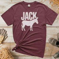Jack Ass (Adult Unisex Tee) - Heather Maroon