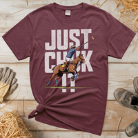 Just Chuk It Polo (Adult Unisex Tee) - Heather Maroon