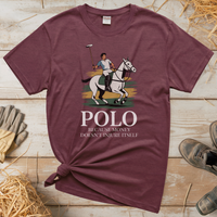 Polo Because Money Doesn't Injure Itself (Adult Unisex Tee) - Heather Maroon
