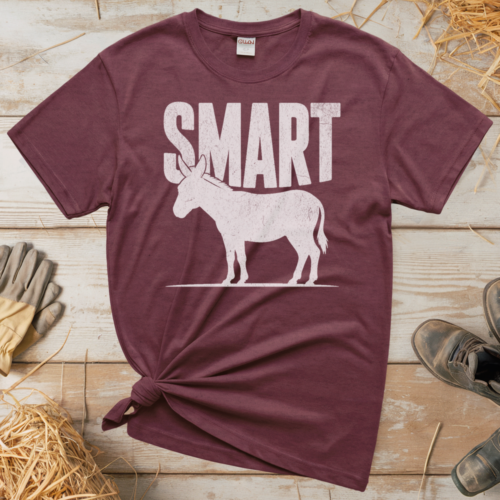 Smart Ass (Adult Unisex Tee) - Heather Maroon