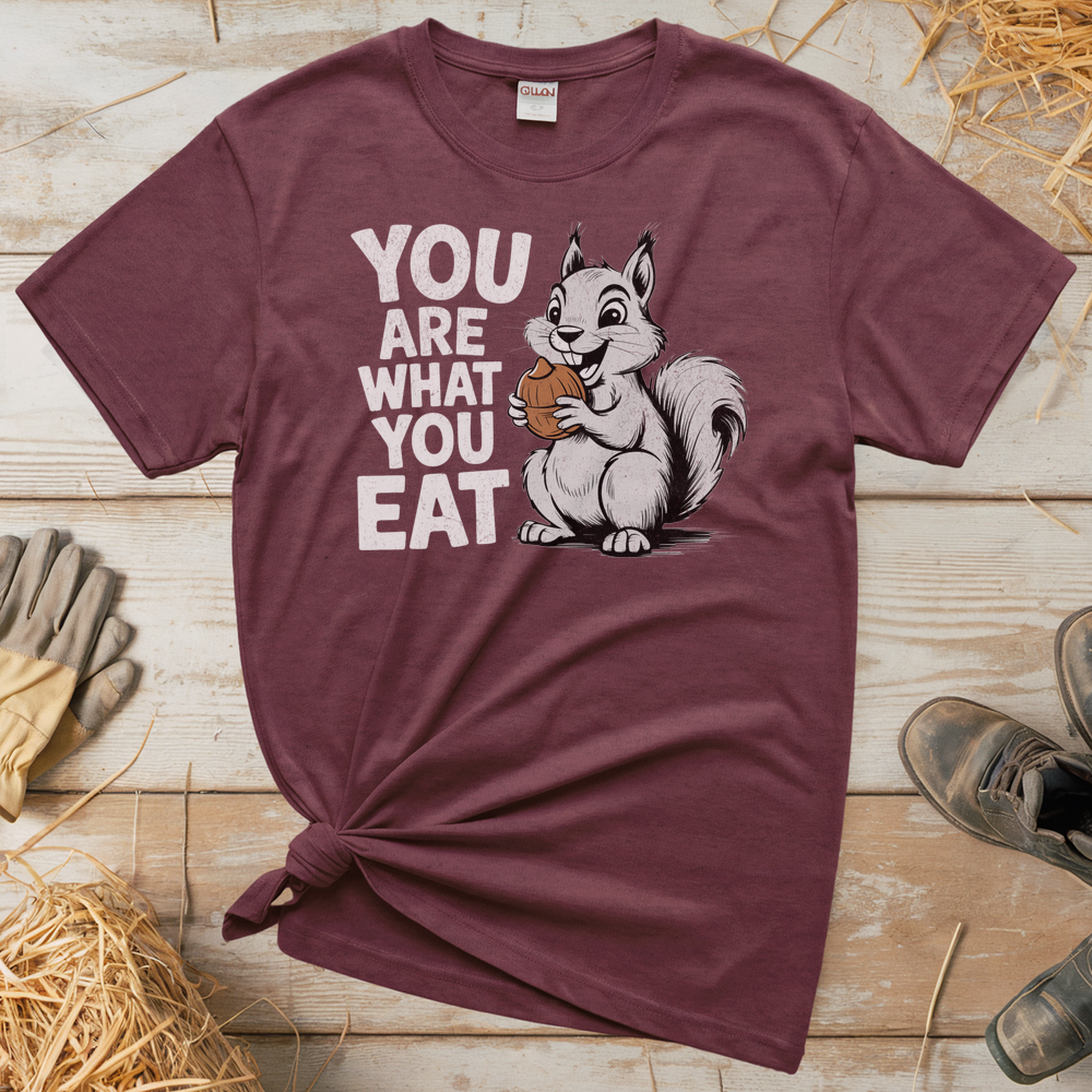You Are What You Eat Nuts (Adult Unisex Tee) - Heather Maroon