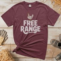 Free Range (Adult Unisex Tee) - Heather Maroon