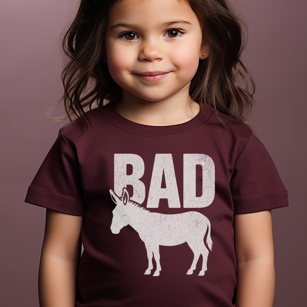Bad Ass Toddler - Heather Maroon