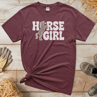 Horse Girl Tee - Heather Maroon