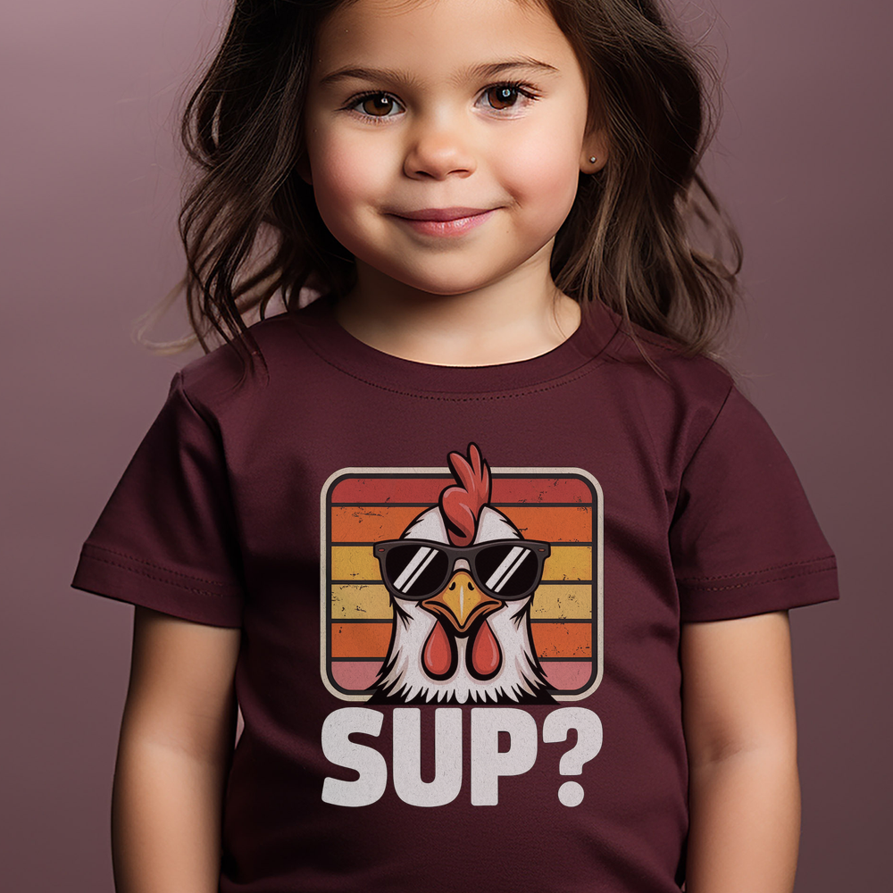 Sup Toddler Tee - Heather Maroon