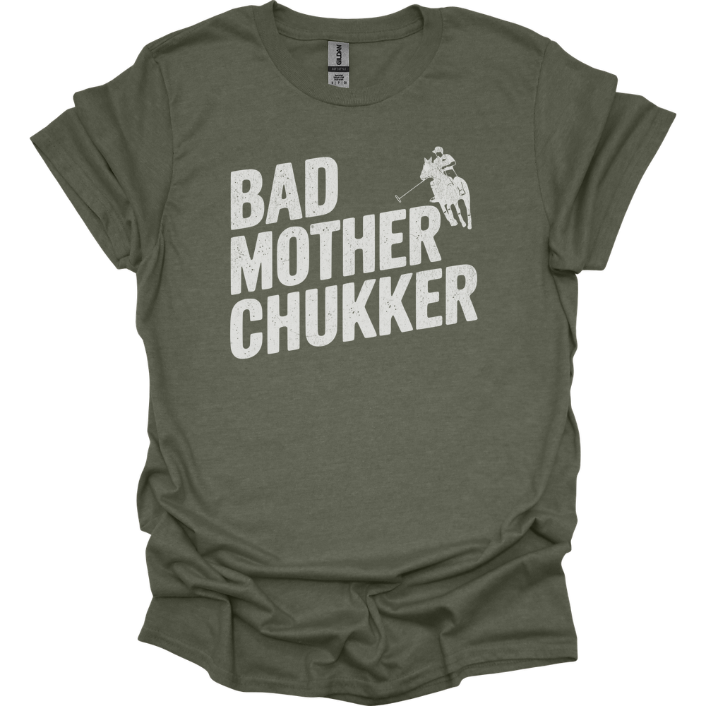 Bad Mother Chukker Polo - Heather Military Green