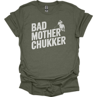 Bad Mother Chukker Polo - Heather Military Green