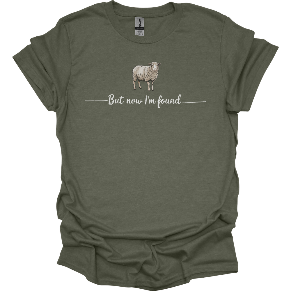 But Now Im Found Spiritual Sheep - Heather Military Green