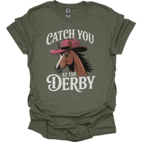 Catch You At The Derby - Heather Military Green