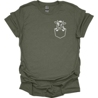 Cow In Pocket - Heather Military Green