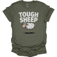 Funny Tough Sheep - Heather Military Green