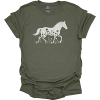 Flower Horse - Heather Military Green