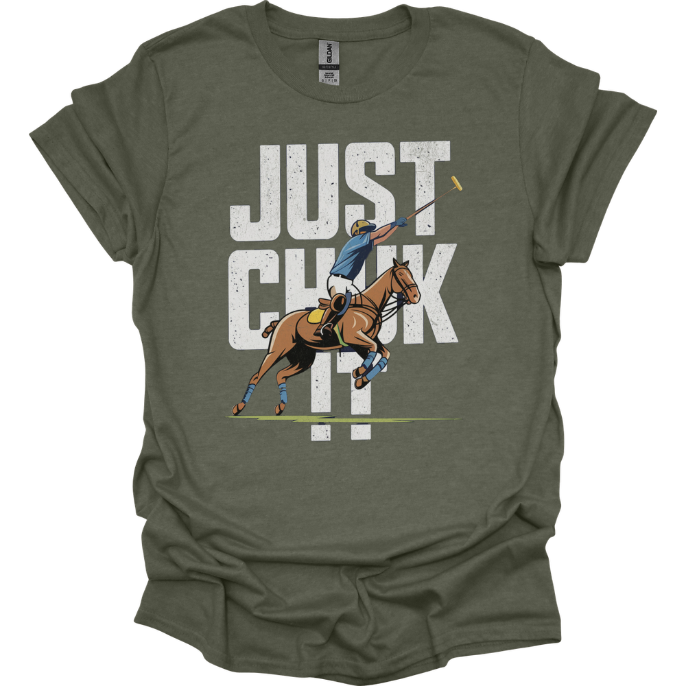 Just Chuk It Polo - Heather Military Green