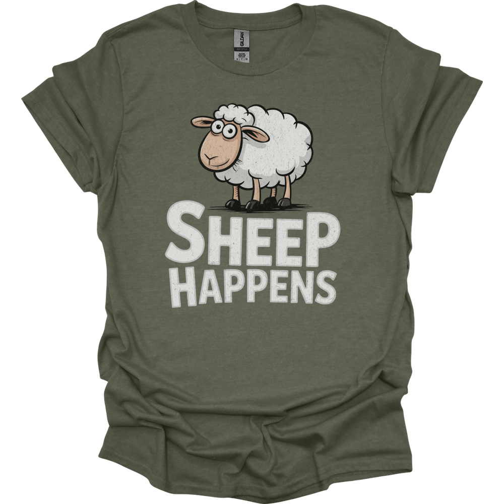 Sheep Happens - Heather Military Green