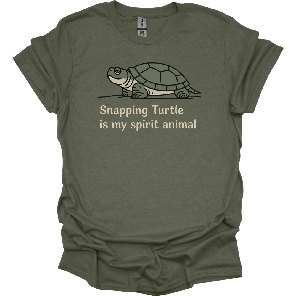 Snapping Turtle Is My Spirit Animal - Heather Military Green