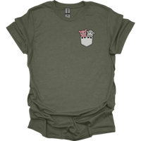 Sheep And Pig In Pocket - Heather Military Green