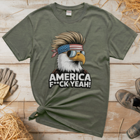 American Patirot Eagle (Adult Unisex T-Shirt) - Heather Military Green