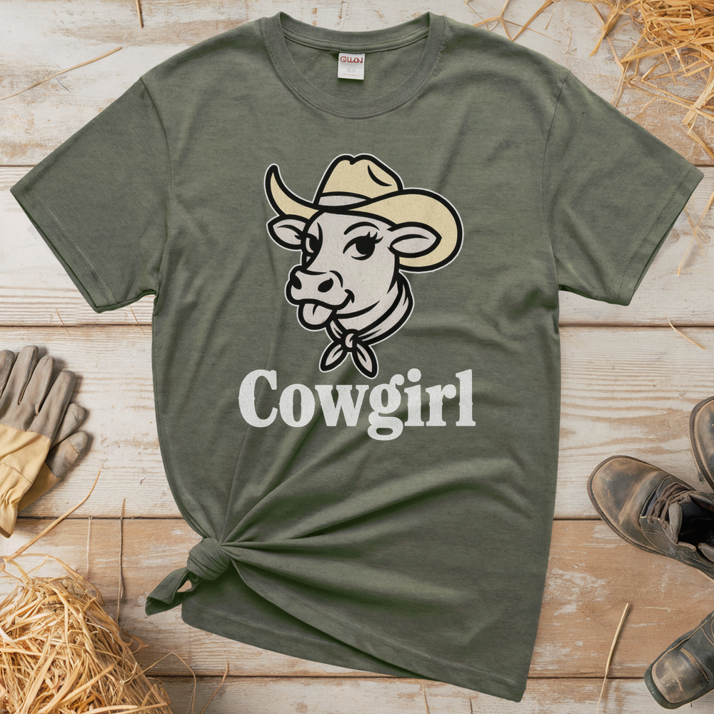 Cowgirl (Adult Unisex T-Shirt) - Heather Military Green